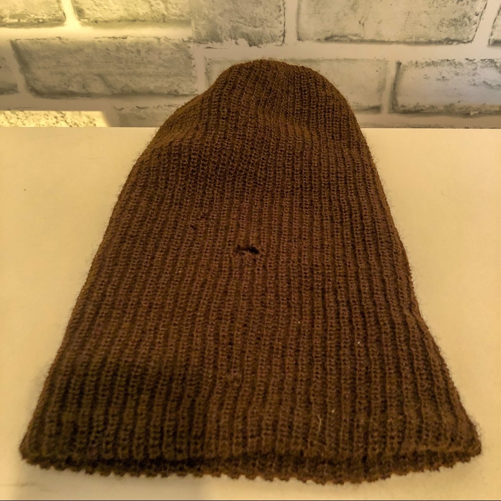 Distressed Brown Oversized Large Slouchy Beanie